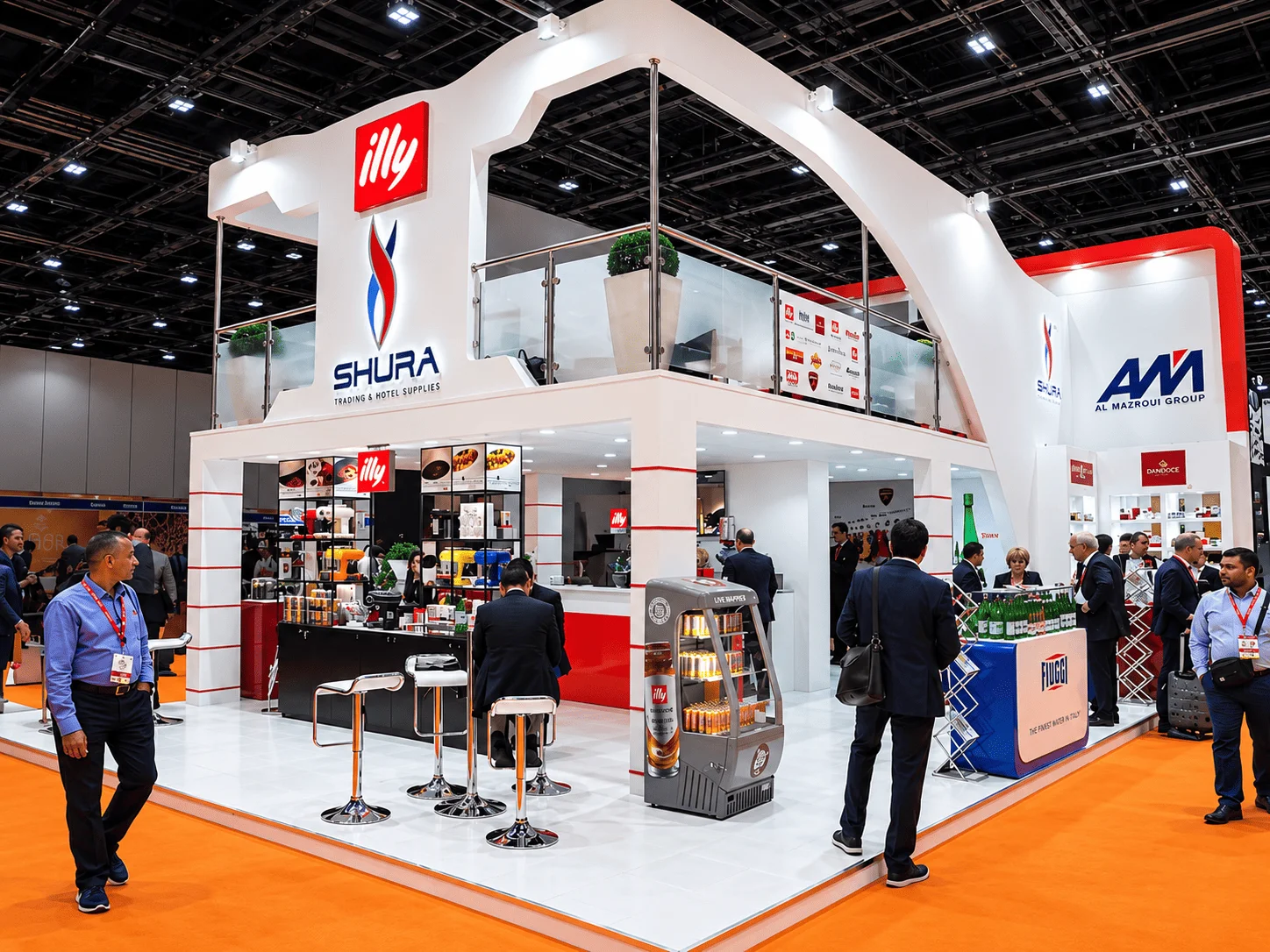 Illy exhibition stand at Gulfood 2017 in Dubai