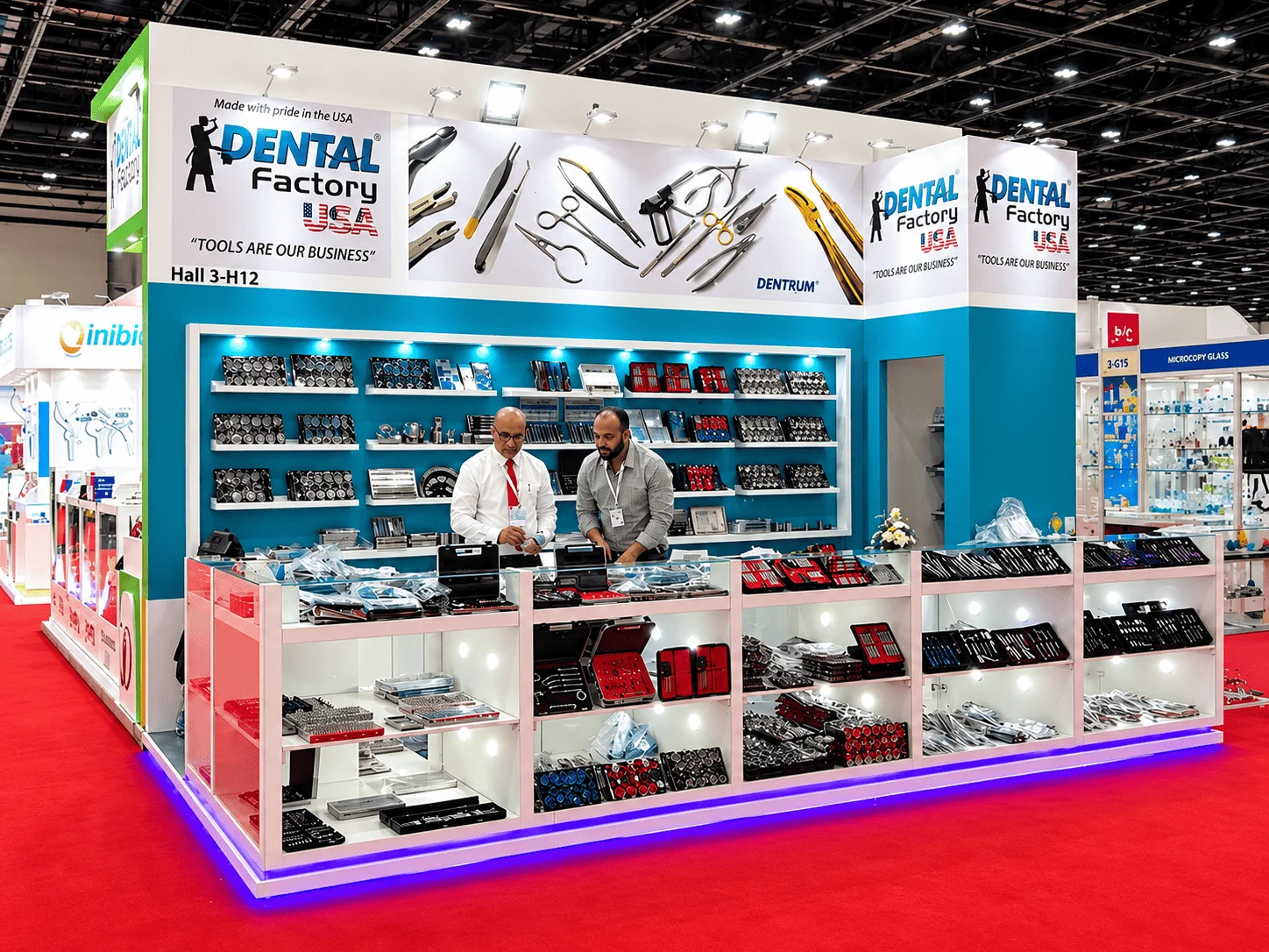 Dental Factory exhibition stand at AEEDC